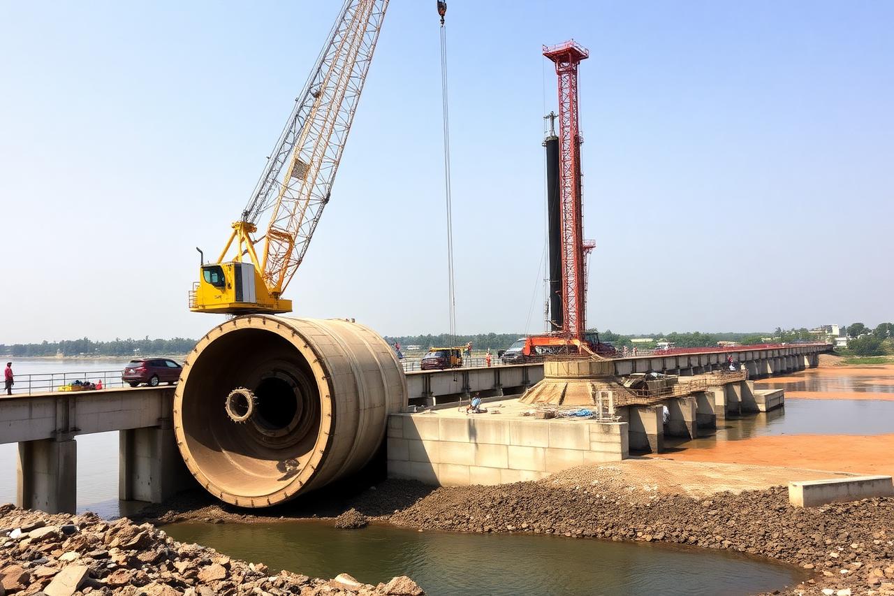 Road Bridge — Manali New Town — Large Diameter Bored Cast In-Situ Piles at Manali New Town, Chennai